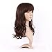 MapofBeauty Synthetic Brown Medium Length Wigs Curly Wigs