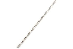 Broca Helicoidal de 4 mm Extra Larga, 200mm HSS Walfront Twist Drill Recta de Vástago, Broca Helicoidal Recta para Taladro de Madera