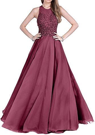 Charm Bridal Chiffon Sequined Women Wedding Gown Debutante Ball Dress for Teens -4-Burgundy