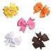TinkSky Ribbon Bows with Alligator Clips -- 20 Different Bows in 15 Solid Colors and 5 Polka-dot Patterns