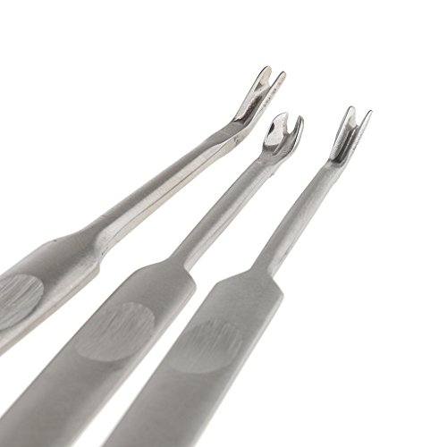 MagiDeal 3 Stücke U V Geformte Nähte Groove Skiving Rand Leder Handwerk Werkzeug Kit - 3