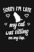 Produktbild Sorry I'm Late My Cat Was Sitting On My Lap: A5 Notizbuch | 120 Seiten Liniert | Katzen | Katzenliebhaber | Tagebuch | Geschenk | Kitten | Journal | Haustier | Tier | Geschenkidee
