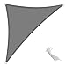 Produktbild KingShade 3.5x3.5x4.9m Dreieck Rechtwinklig Wetterbeständig HDPE Sonnensegel, UV-Schutz Sonnenschutz Garten Balkon und Terrasse, Graphit