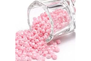 Handicraft Emporium Glass Seed Beads | Round | 3mm | Pink | 50g