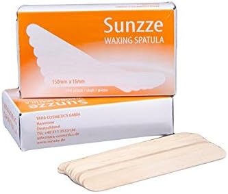 Wooden Tongue Depressors, 100 Piece, 15x1.8cm for Applying Hot Wax for Hair Removal