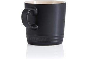 Le Creuset Taza mediana de cerámica de gres, 0, 2 L, Negro Mate, 70303200000099