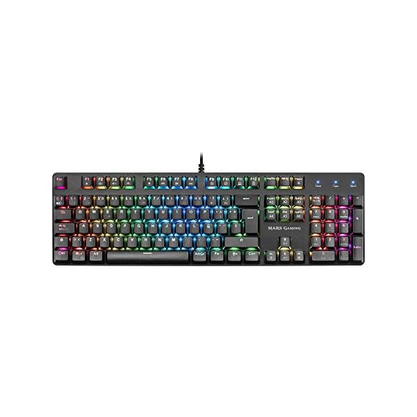 Mars Gaming MK5, teclado mecánico switch rojo, RGB 16.8, software, reposamuñecas - Image 3