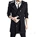 Produktbild togel Herren Jacke Herren Jacke Warm Winter Trench Long Outwear Knopf Smart Mantel Casual Tops Casual Komfortable Kapuzenpullover Einfarbig Jacken Leichte Jacken Winterjacke männer