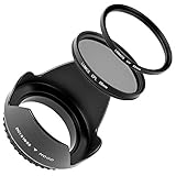  Lumos Juego de 3 con 52 mm parasol filtro UV CPL filtro polarizador para cualquier lente de cámara con 52 mm enroscable de Canon Nikon Sony Panasonic