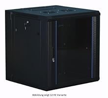15 HE 19 Zoll - 19" Wandschrank mit Glastür (BxTxH) 600x600x820mm - NEU! 19Power GmbH