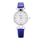 Quarzuhr, Filfeel weibliche Dame analoge runde Rhinestone Geschäfts Uhr Armbanduhr(Royal Blue Strap)