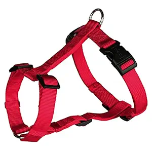 Paaltu Classic 'H' Harness 1 Inch (Red Color) (Red, Medium)