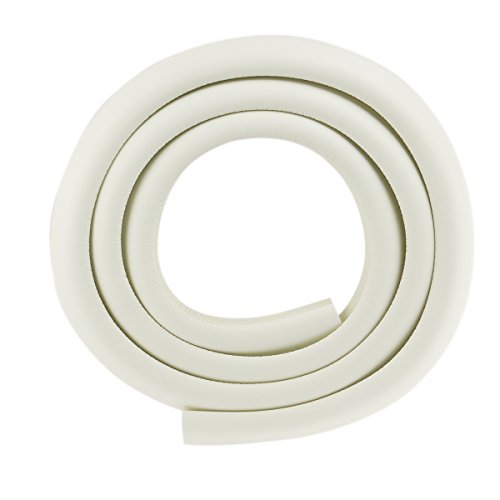 LEORX Tabla protector parachoques tira bebé Protector de borde - suave no tóxico - 2M (blanco)