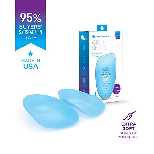 Heel That Pain Gel Insertos para ortesis de pie - talón tazas cojines plantillas para Fascitis Plantar, espolones del talón Large Gel