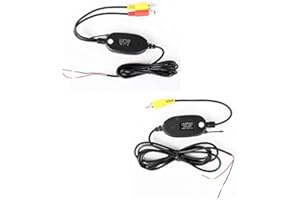 Kalakass, Kit émetteur récepteur vidéo 2,4 GHz, sans fil pour caméra de recul de voiture RCA, moniteur récepteur Cam DVD GPS, lecteur autoradio, module adaptateur