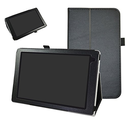 Archos 101b Oxygen hülle,Mama Mouth Folding Ständer Hülle Case mit Standfunktion für 10.1" Archos 101b Oxygen Android 6.0 Tablet PC,Schwarz