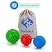 Price comparison product image Massage Ball 3 Pcs, Fansteck Plantar Fasciitis Balls, Deep Tissue Massager, 2 Spiky Balls (Different Size) & 1 Lacrosse Ball, Ideal for Muscle Recovery, Myofascial Release, Trigger Point Therapy