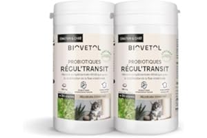 Biovetol - Probiotique - Comprimés Regul'Transit - Complément Alimentaire Spécial Transit (Chat, Lot de 2)