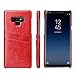 Produktbild Für Samsung Galaxy Note 9 Hülle , 2018 Lederhülle Handyhülle Geldhalter Schutzhülle Etui Tasche Leder Flip Case Cover für Samsung Galaxy Note 9 6.4 Zoll (Rot)