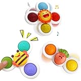PATPAT® Baby Toys ,Learning Toy for 1 2 Year Old Boy Gifts, Infant Baby Toys 12-18 Months Suction Cup Spinner Toy, Fidget Sen