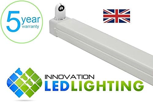 T8 5ft 1500mm Single LED Ready Indoor Batten Fitting Fixture - 20W 4250K Daylight/Natural White LED Tube Included
