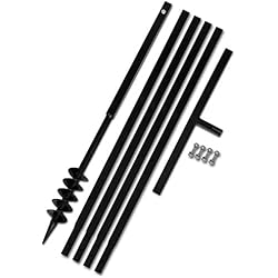 Tidyard Bêche et Tarière Manuelle 80mm | Mèche Jardin Tarière | Outil de Plantation Pratique avec Rallonge Mèche Tarière 5m