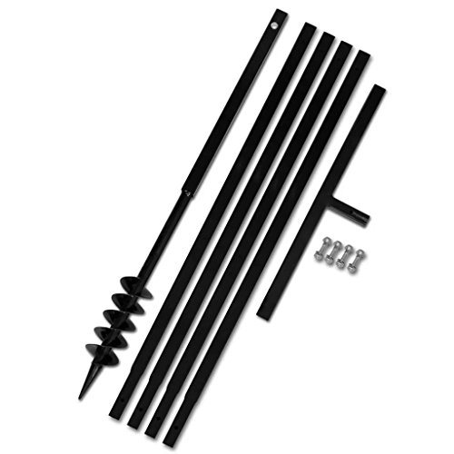 Tidyard Bêche et Tarière Manuelle 80mm | Mèche Jardin Tarière | Outil de Plantation Pratique avec Rallonge Mèche Tarière 5m