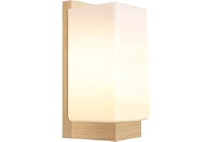 LUNIQUZ Applique Murale Lampe Murale Scandinave en Bois Style Simpe pour Chevet Salon Escalier Couloir