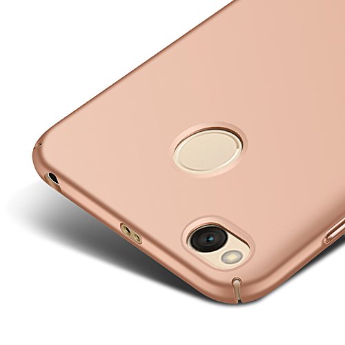 Funda Duro XiaoMi RedMi 4X  DeepELE Vistoso Sensaci  n Sedosa Duro Ultra Ligero Delgado Shockproof Moda Mejor Toque Funda Protectora Espalda  Oro Rosa