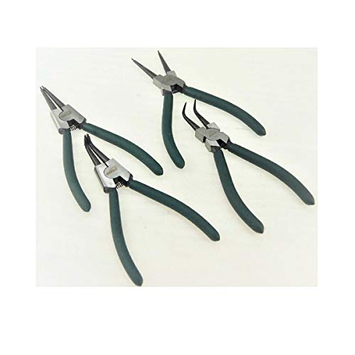 Merry Tools HK 4 PEZZI 17.8cm ANELLO DI SICUREZZA PINZA SET DRITTO APERTO CURVO CHIUSO,INTERNO E ESTERNE 415710