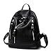 Produktbild ToDIDAF Rucksack Damen Fashion Women's Outdoor Einfarbig Leder Schultertasche Messenger Bag Tote Back to School Accessories Schwarz