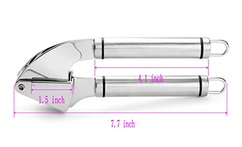 Edelstahl Knoblauchpresse Profiausführung Babykost geeignet Lebenslange Garantie Precision Kitchenware - 3