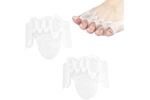 ASISUN 2 stycken mjuka tåseparator av silikon, tåseparator i silikon för kvinnor och män, hallux valgus tåseparator, perfekt