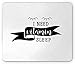 Produktbild SHAQ Quote Mouse Pad, Modern Calligraphy I Need Vitamin Sleep Lettering with Doodled Sleeping Eyes, Standard Size Rectangle Non-Slip Rubber Mousepad, Black and White