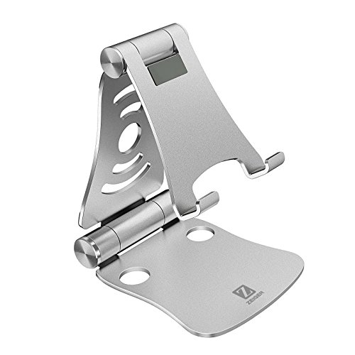 Faltbar Tablet Ständer Multi-Winkel ZEIGER einstellbar Handy Halter für 4-13" Tablet iPad Air Pro mini,iPhone,macbook,kindle Samsung Tab mini Aluminium Reise Tablet Ständer Tischplattenhalter Tisch Halterung Silber Y192S