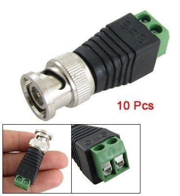 BW 10 x Coax CAT5 a CCTV de cámara BNC Conectores de video Balun macho