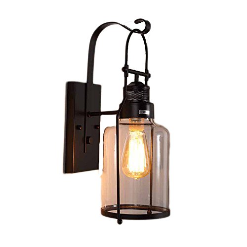 Preisvergleich Produktbild Amerikanischer Retro- Eisenwandlampengang-Wohnzimmerhinterg... einfache Glasbalkon-Wandlampe
