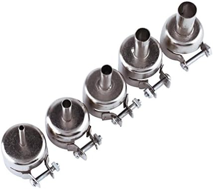 Macrorun 5 PCS Heat Gun Nozzles for 850 852D 898 858 Soldering Station Hot Air Gun