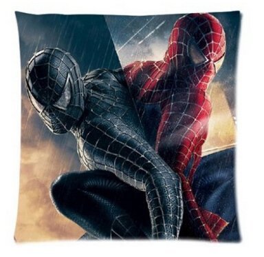 Lepilo Cool Spiderman Superhero Red and Black Pillow Cover (Two Size) Zippered Throw Best Pillowcase 18x18 inch