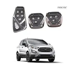 PRIKNIK Anti-Skid Car Pedals(Manual Shift) 3 Pcs Sports kit Pad Covers Set Compatible with Ecosport