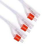 WAOBE Urinary Catheters - Medical Disposable Soft Silicone Sterile Latex Double Chamber Type Elderly Incontinence 1 Sticks, 16