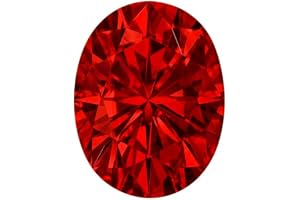 0,6–7 Karat Rubin Loser Edelstein, Ovalschliff, Laborgezüchteter Roter Korund, VVS Klarheit, für Ring, Anhänger, Ohrringe, Sc