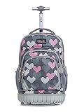 💖Großer Inhalt: Dieser Schulrucksack Trolley mit mehreren taschen ist groß genug, um ihren laptop, notebook, handy, regenschirm, bücher, zeitschriften a4, kleidung und vieles mehr zu organisieren