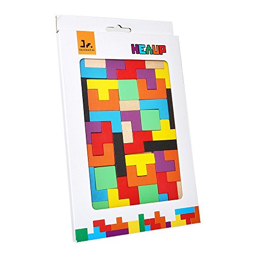 SainSmart Jr. Tetris Holzpuzzle Denkspielzeug, Lernspiel,geniale Geschenkidee - 6
