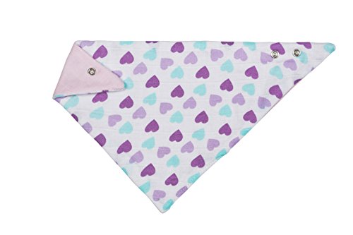 Lässig Muslin Bandana Dreieckstuch 100% Baumwolle Sabbern Spucken Babylätzchen Baby Halstuch Spucktuch, Royal Heart girls