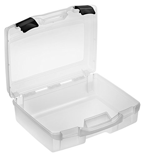 Kunststoffkoffer leer in transparent, Außenmaß: 370x307x121 mm
