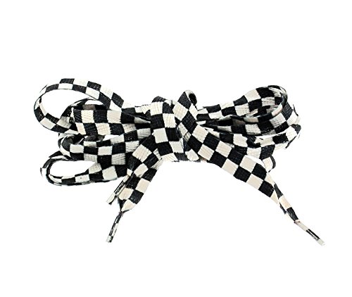 Preisvergleich Produktbild Schnürsenkel "Karo" -Schachbrettmuster, Herren-Accessoire, Schuhbänder