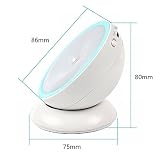 Nachtlicht LED, 360° Drehung Bewegungssensor Nachtlampe HonestEast 5500K Akku USB Wiederaufladbare LED Nachtlicht mit 5 LEDs Magnetische Basis für Schlafzimmerflur Badezimmer Schlafzimmer Wandleuchte(Kaltweiß) - 3