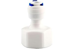 SEIWEI 1 Pezzo Filtro Acqua Connettori Rapidi, 1/2 "Filettatura Femmina-1/4" Tubo Adatto per Tutti I Filtri Depuratore D'acqua, Sistemi di Acqua ad Osmosi Inversa