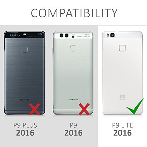 kwmobile Funda para Huawei P9 Lite - Carcasa  Doble  de  TPU  - Case de  ambas Caras  para m  vil en  Oro Rosa Metalizado 